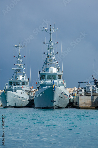 Two Ships Docked in Barbados