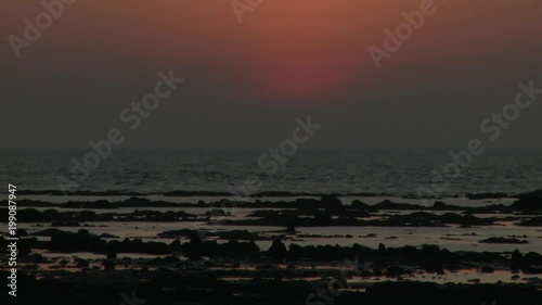 sunset in arabian ocean