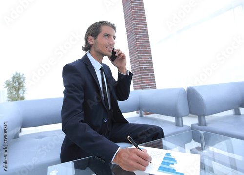 businessman working in his office