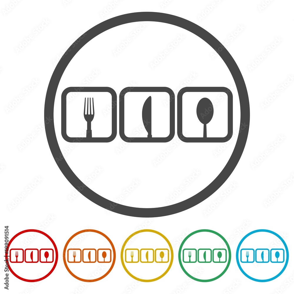 Logo restaurant, Restaurant icon, 6 Colors Included Logo restaurant, Restaurant icon, 6 Colors Included