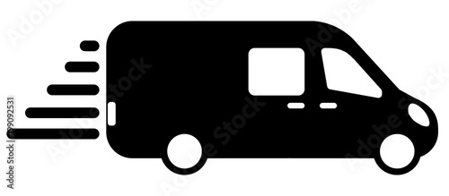 cargo bus icon. flat modern design