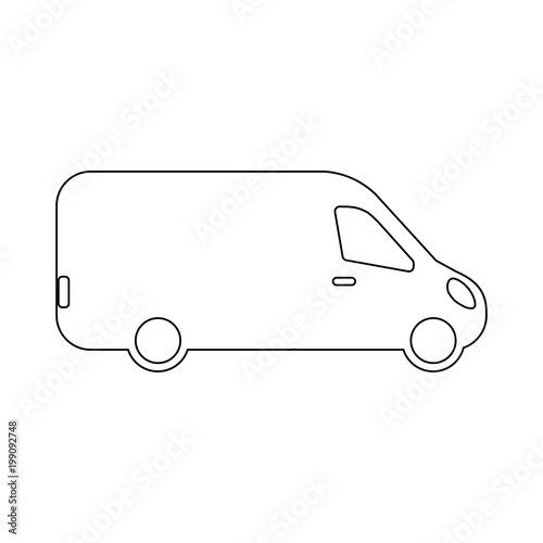 delivery bus icon for delivery service. flat icon