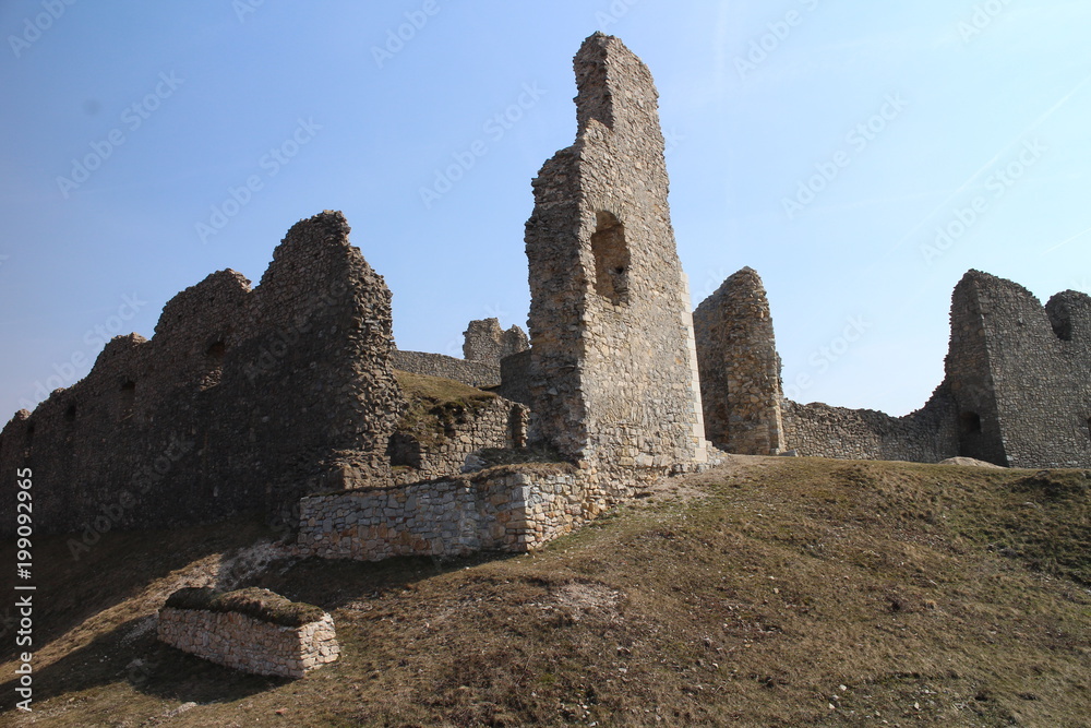 Ruin of Branč castle, Myjavská pahorkatina, Slovakia