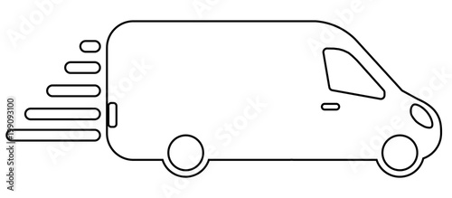 delivery bus icon for delivery service. flat icon