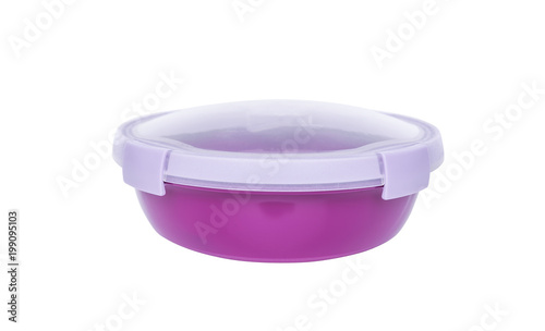 Plastic container with lid.
