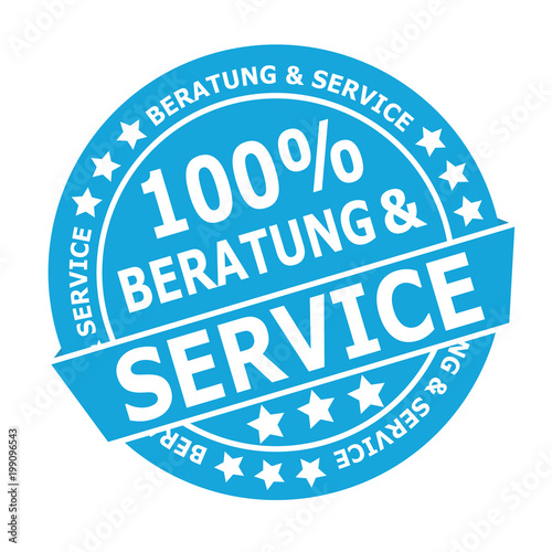 Beratung & Service Button Blau
