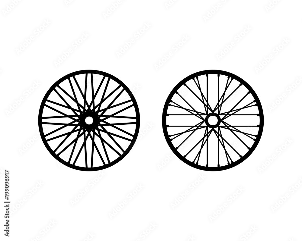 Bicycle Wheel Symbol Icon Logo Vector