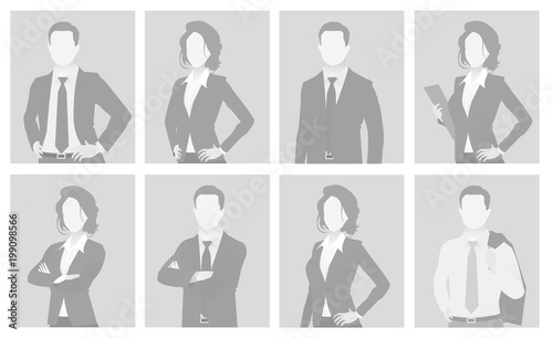 Default placeholder man and woman half-length por