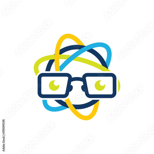 Science Geek Logo Icon Design