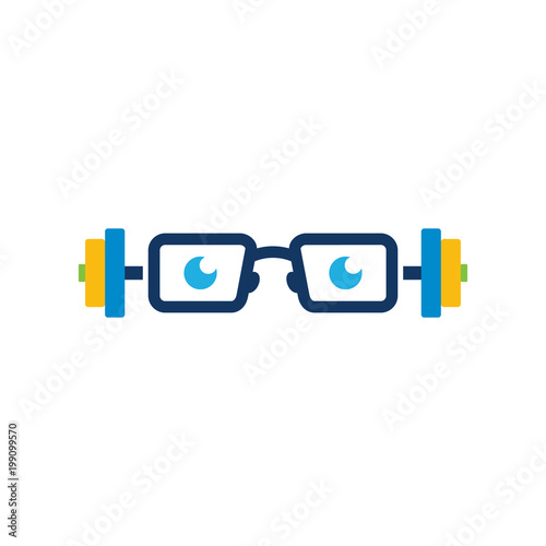Barbell Geek Logo Icon Design