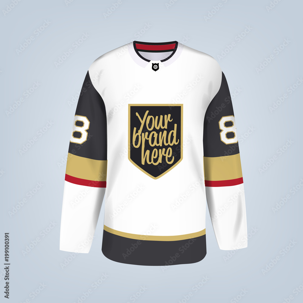 Fototapeta premium Vector illustration of hockey team jersey template