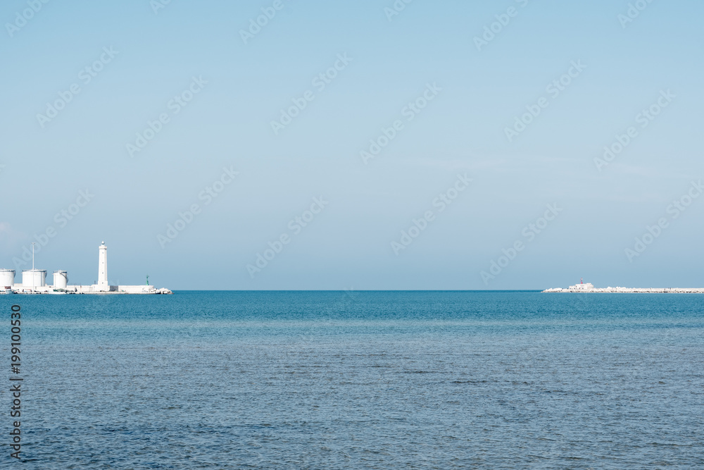 Blue Mediterranean sea.