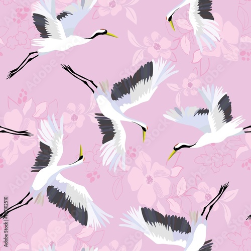 crane, pattern, vector, illustration photo