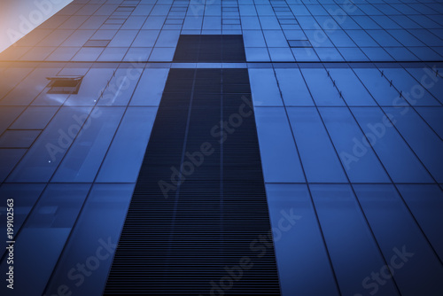 The architectural landscape of the commercial building in the city center of the city photo