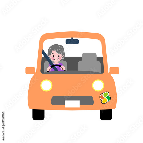 シニア女性 安全運転