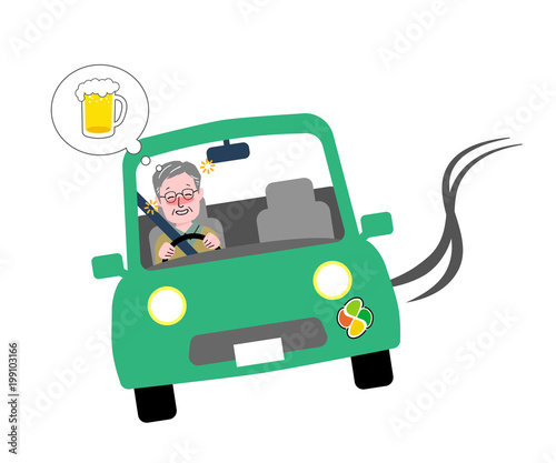 シニア男性　飲酒運転