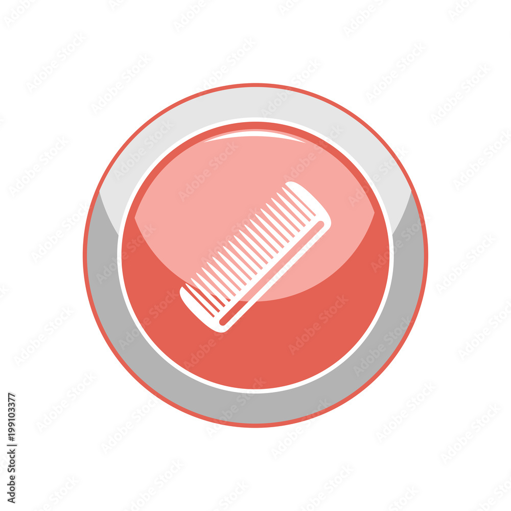 Hairbrush icon. Vector Illustration