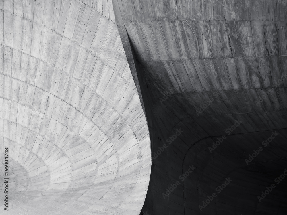 Architecture details wall curve Concrete cement abstract background - obrazy, fototapety, plakaty 
