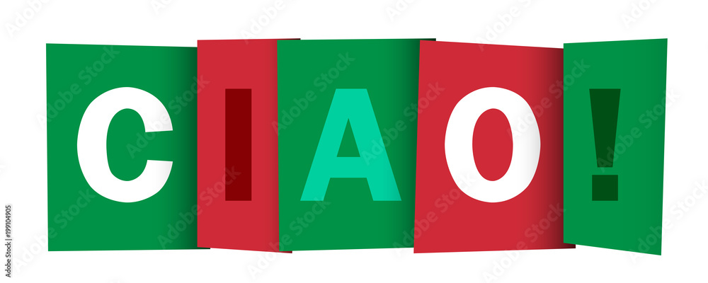 CIAO! colourful letters icon CIAO! colourful letters icon