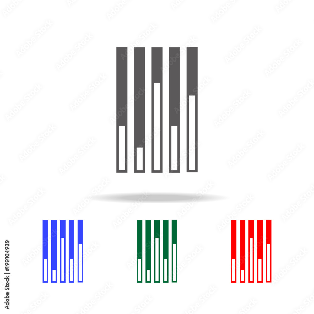 Obraz premium stacked chart icon. Elements of chart and trend diagram multi colored icons. Premium quality graphic design icon. Simple icon for websites, web design, mobile app, info graphics