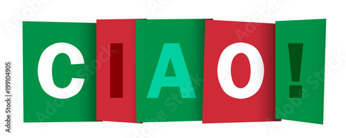 CIAO! colourful letters icon