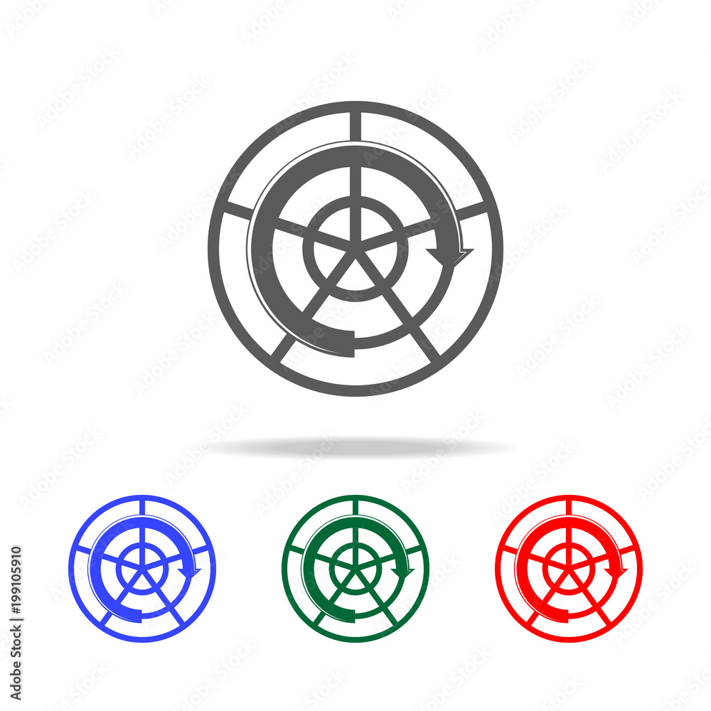 Pie Chart on radar icon. Elements of chart and trend diagram multi colored icons. Premium quality graphic design icon. Simple icon for websites, web design, mobile app Pie Chart on radar icon. Elements of chart and trend diagram multi colored icons. Premium quality graphic design icon. Simple icon for websites, web design, mobile app