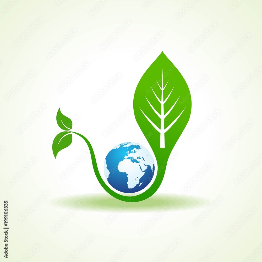 Vector Illustration of Earth Day Greeting - Go Green Concept Vector Illustration of Earth Day Greeting - Go Green Concept