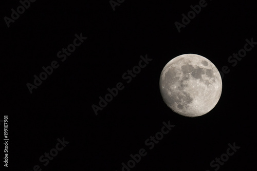 Waxing Gibbous Moon with Copy Space Landscape