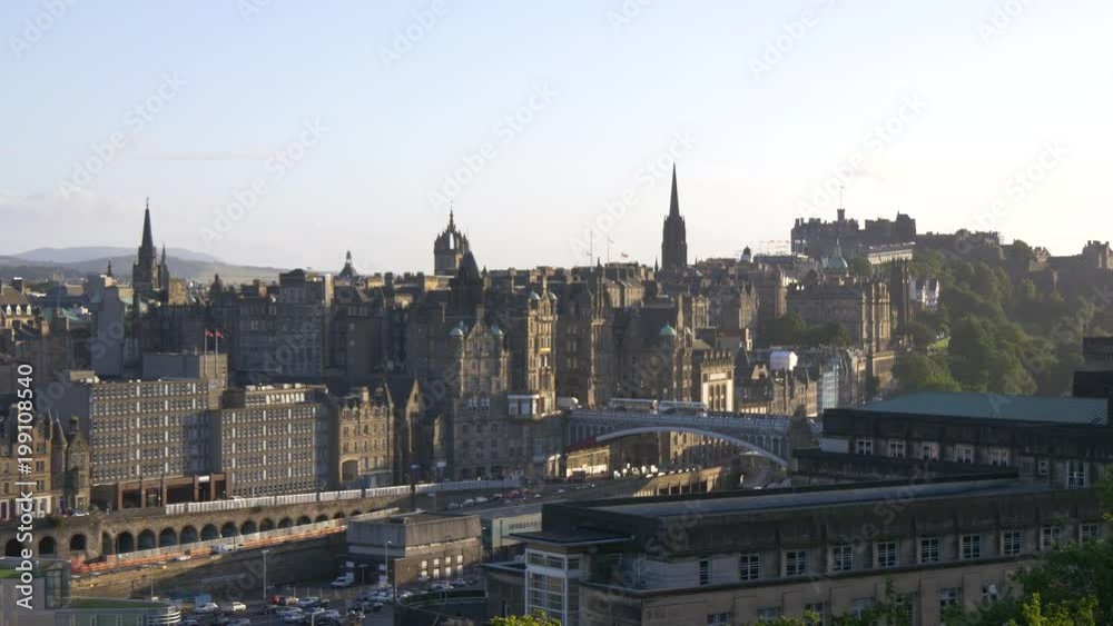 Panoramic view of the Edinburgh buildings Panoramic view of the Edinburgh buildings