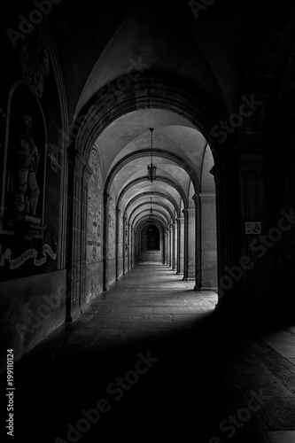 Montserrat Monastery located on the mountain Montserrat near Barcelona  Catalonia  Spain.