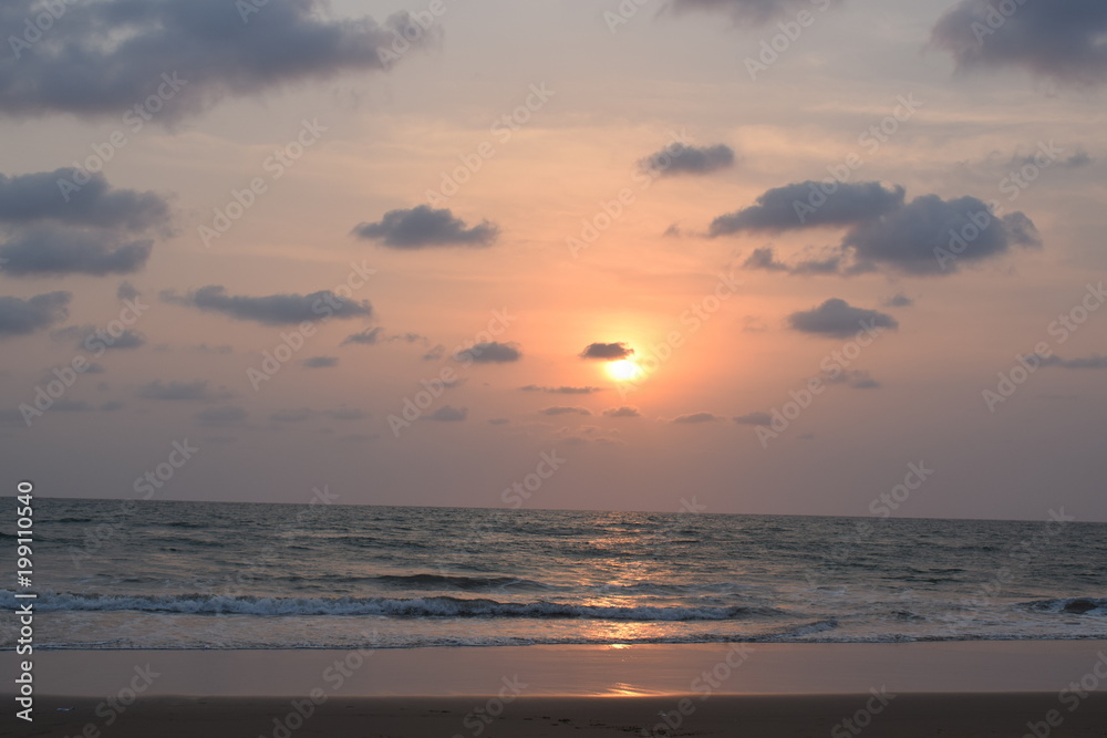 Beautiful sunset in the Arabian Sea.