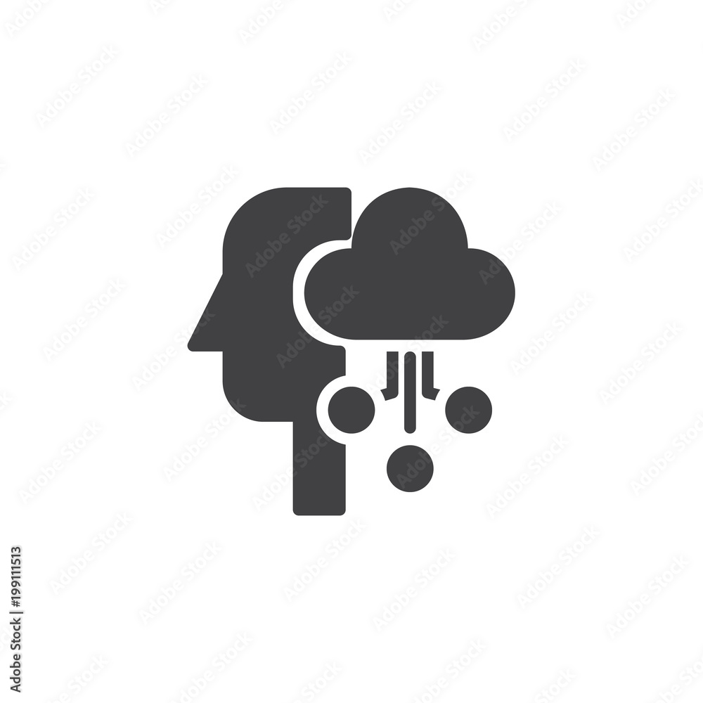 User profile and cloud computing vector icon. filled flat sign for mobile concept and web design. Personal cloud network simple solid icon. Symbol, logo illustration. Pixel perfect vector graphics User profile and cloud computing vector icon. filled flat sign for mobile concept and web design. Personal cloud network simple solid icon. Symbol, logo illustration. Pixel perfect vector graphics