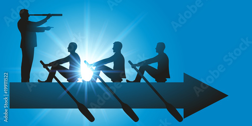 leadership - direction - équipe - concept - entreprise - flèche - stratégie - leader - vision - visionnaire