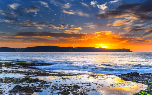 Sunrise Seascape with Clouds