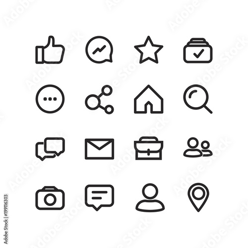 Social network icons