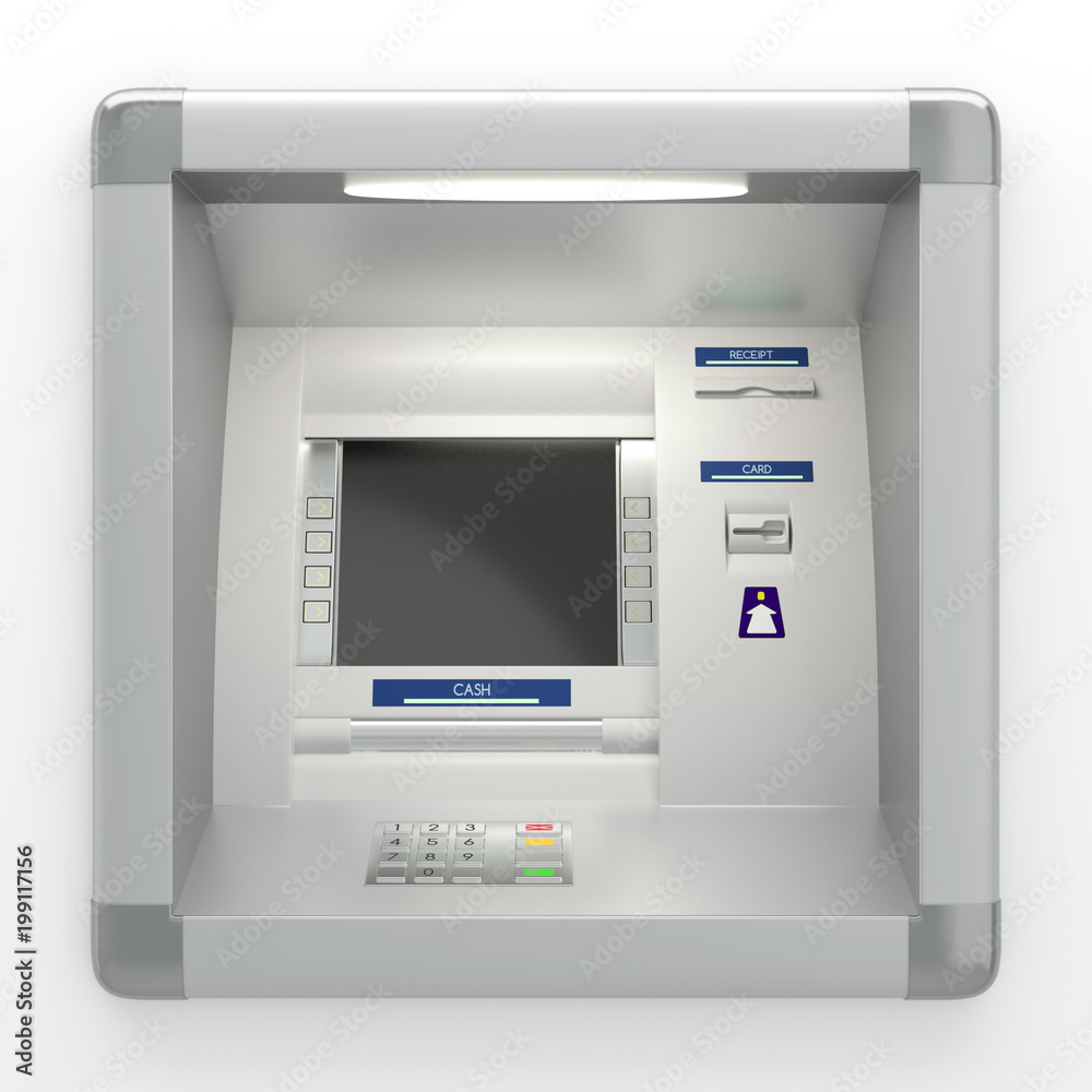 Atm machine on wall Atm machine on wall