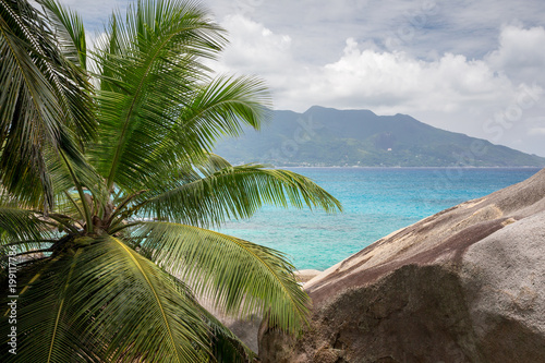 View to an another tropical island in the Indian ocean