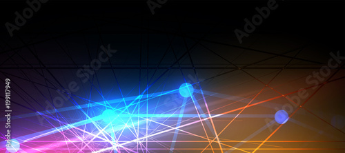 Neural network concept. Connected cells with links. High technology process. Abstract background
