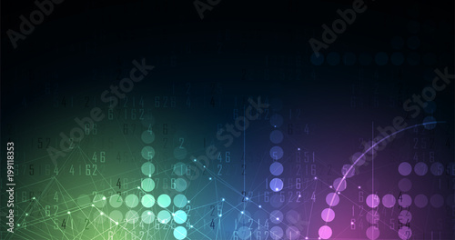 Neural network concept. Connected cells with links. High technology process. Abstract background