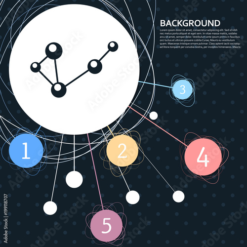 Molecule with the background to the point and  inf