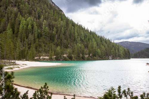Lake Braies in Dolomites, Italy