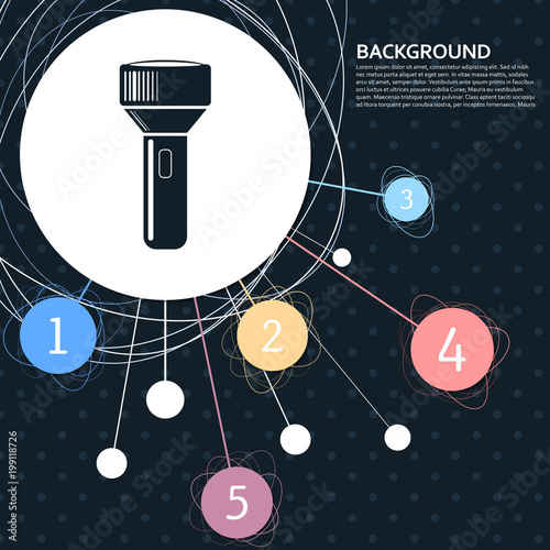 flashlight icon with the background to the point a