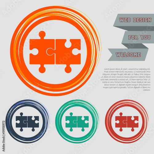 puzzle icon on the red, blue, green, orange button