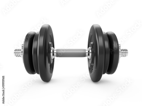 3D rendering Dumbbells isolated on white background