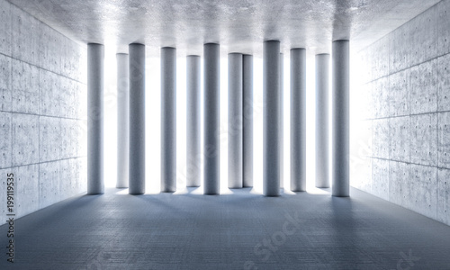3d abstract pillars