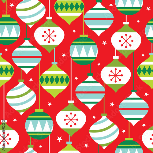 Christmas baubles decoration pattern