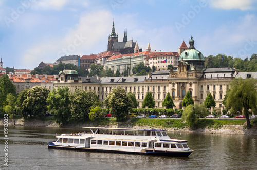 Prague Castle across the river Vltava