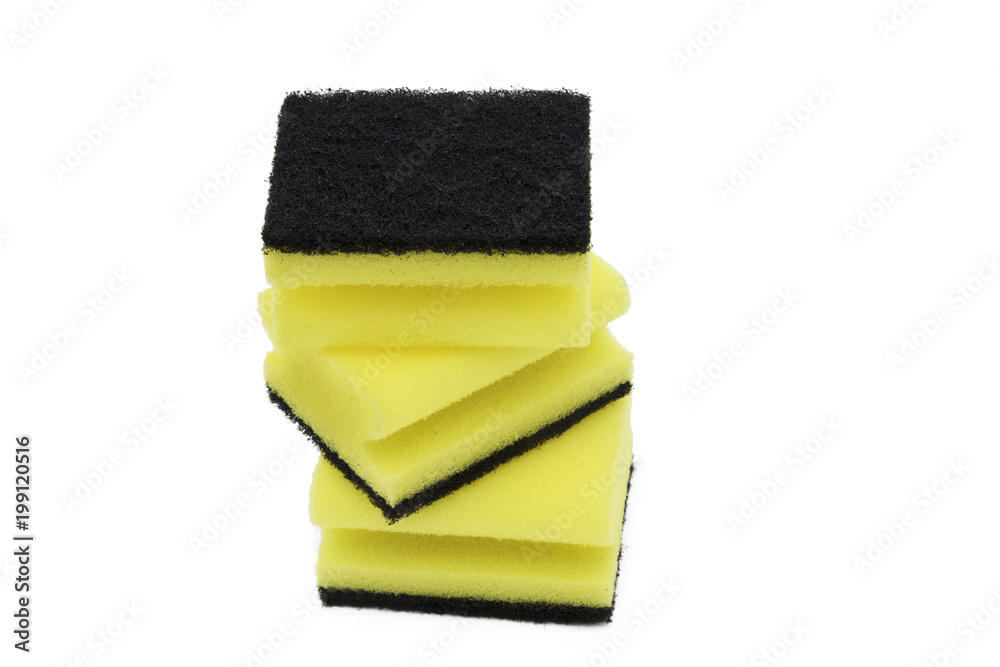grouped scourers and ballets isolated in white background grouped scourers and ballets isolated in white background
