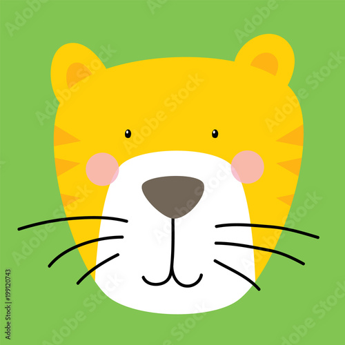 Fototapeta Naklejka Na Ścianę i Meble -  cute tiger design