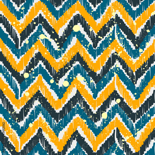 Abstract Ikat and boho style handcraft fabric pattern. Traditional Ethnic design for clothing and textile background, carpet or wallpaper